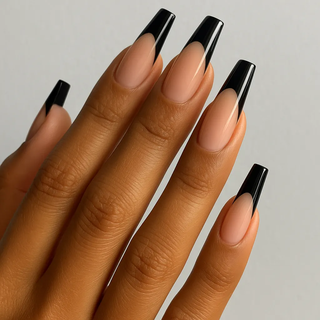 Black French tip