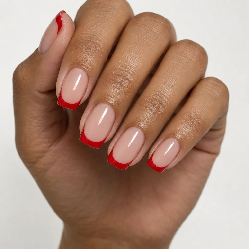 Red French tip